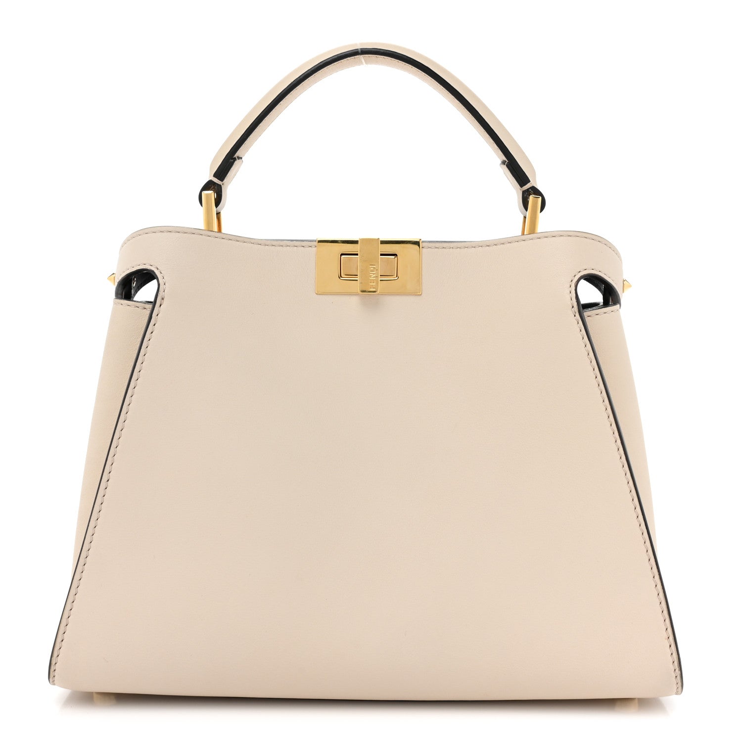 Fendi Vitello Tahiti Burro Bi-Color Medium Peekaboo Iconic Essentially Satchel Camelia Fragola Dark Blue 1 of 14