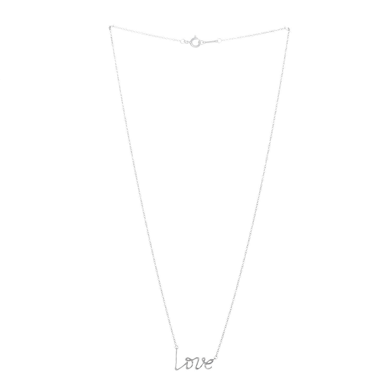 Tiffany Sterling Silver Paloma Picasso Graffiti Love Pendant Necklace 3 of 7