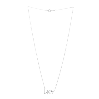 Tiffany Sterling Silver Paloma Picasso Graffiti Love Pendant Necklace 3 of 7
