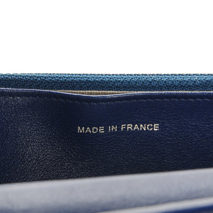 Chanel Caviar Timeless CC Wallet On Chain WOC Blue 7 of 7