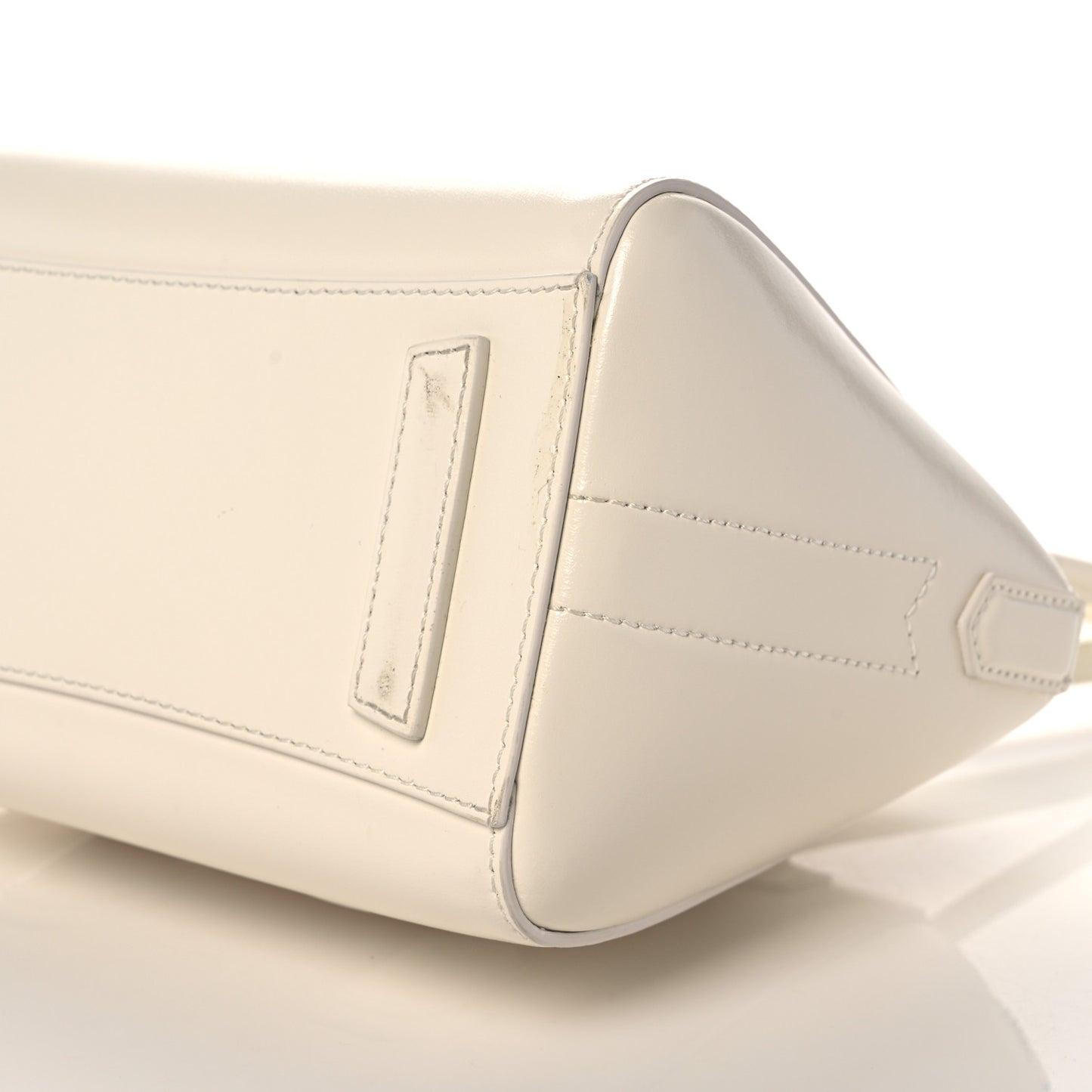 Box Calfskin Mini Lock Antigona Shoulder Bag White