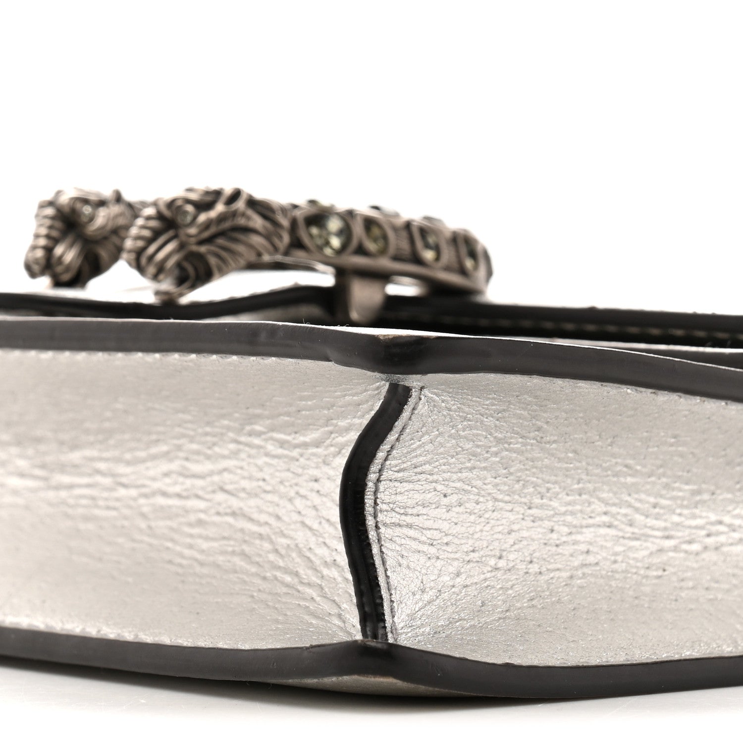 Gucci Metallic Calfskin Super Mini Dionysus Shoulder Bag Silver 9 of 11