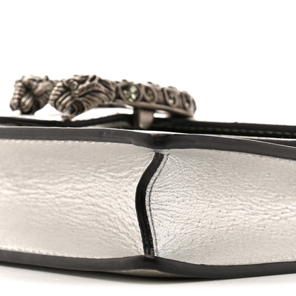 Gucci Metallic Calfskin Super Mini Dionysus Shoulder Bag Silver 9 of 11
