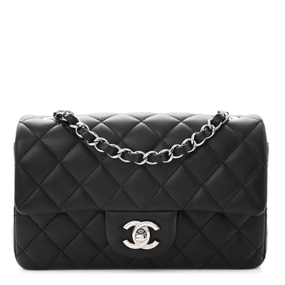 Chanel Lambskin Quilted Mini Rectangular Flap Black 1 of 9