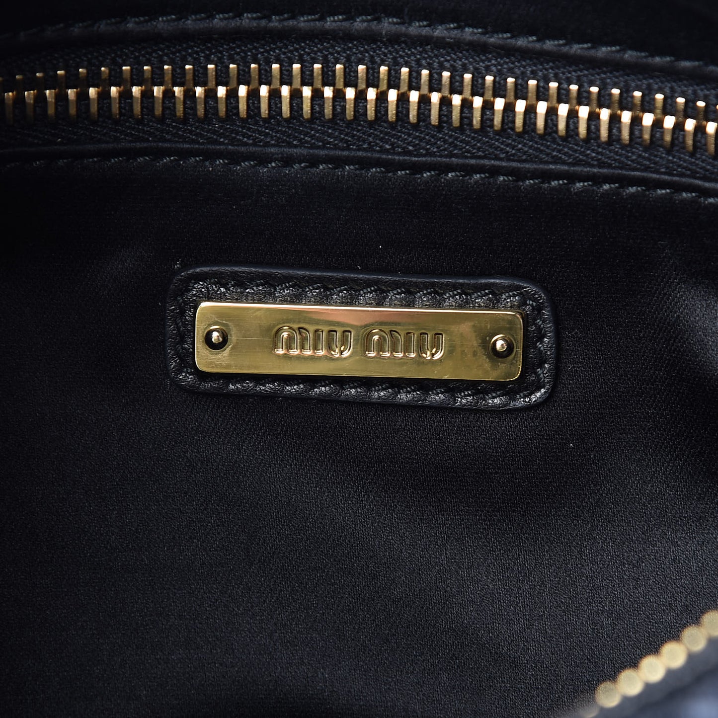 Nappa Matelasse Rider Shoulder Bag Black Blue