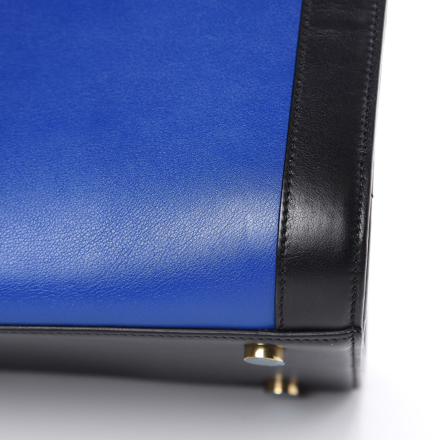 Saint Laurent Calfskin Bi-Color Small Sac De Jour Royal Blue Black 13 of 13