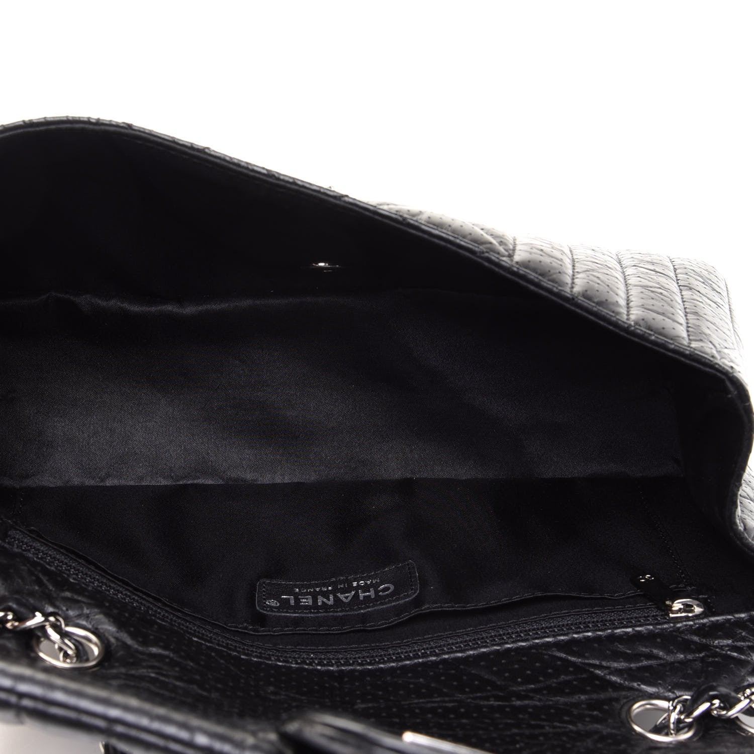 Chanel Aged Calfskin Perforated Flap Black 4 of 10