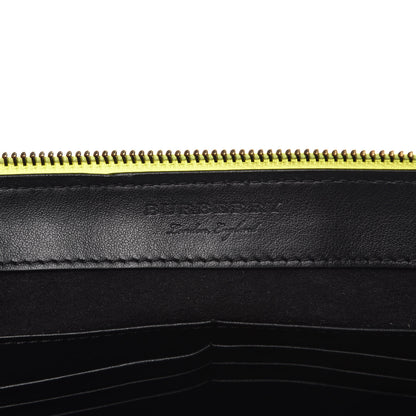Burberry Soft Calfskin Large Duncan Zip Pouch Neon Yellow 6 of 11