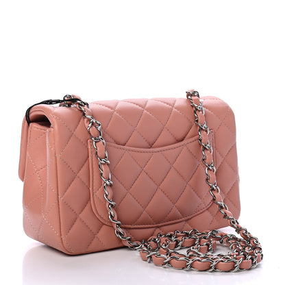Chanel Lambskin Quilted Mini Rectangular Flap Dark Pink 2 of 4