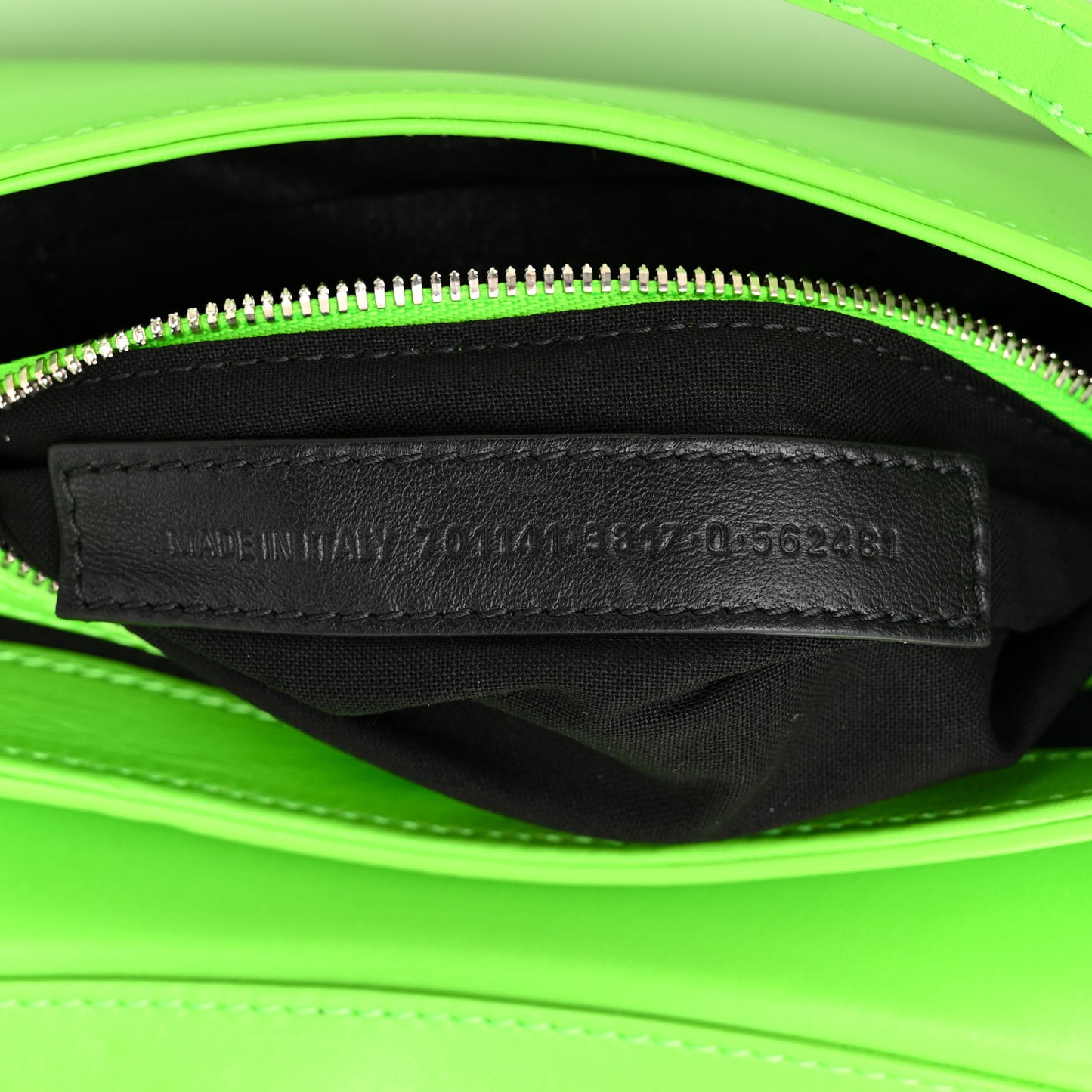 Smooth Calfskin Small Lindsay Shoulder Bag Acid Green
