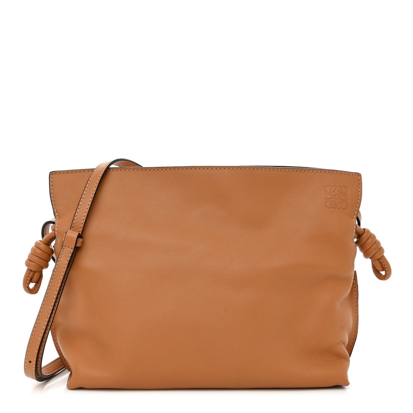 Nappa Flamenco Knot Clutch Warm Desert