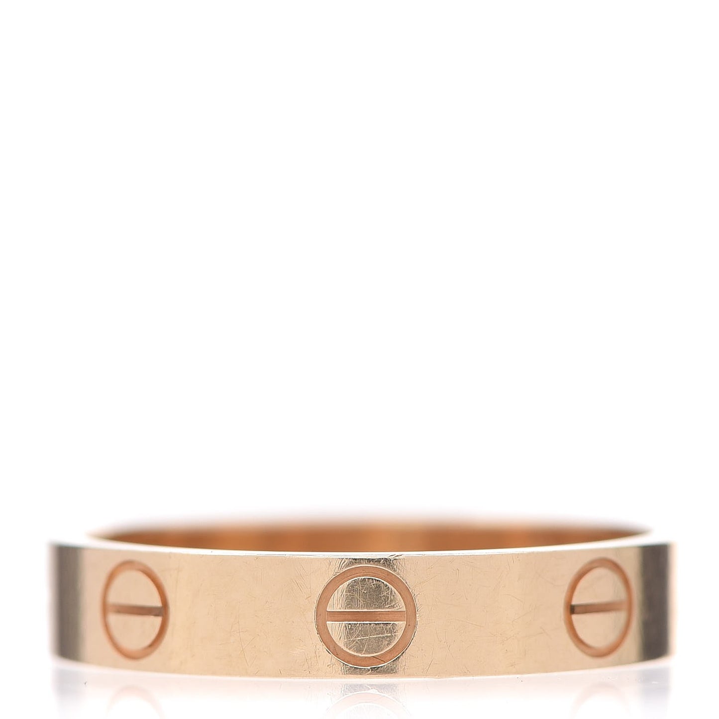 18K Yellow Gold 3.5mm LOVE Wedding Band Ring 53 6.25