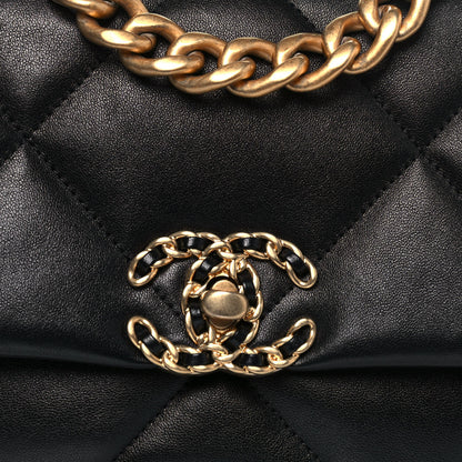 Chanel Lambskin Quilted Medium Chanel 19 Flap Black 8 of 14