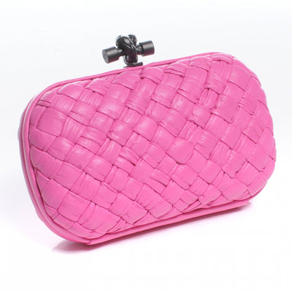 Bottega Veneta Leather Knot Clutch Pink 3 of 7