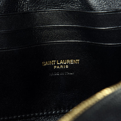 Saint Laurent Grain De Poudre Matelasse Monogram Mini Lou Camera Bag Black 6 of 9
