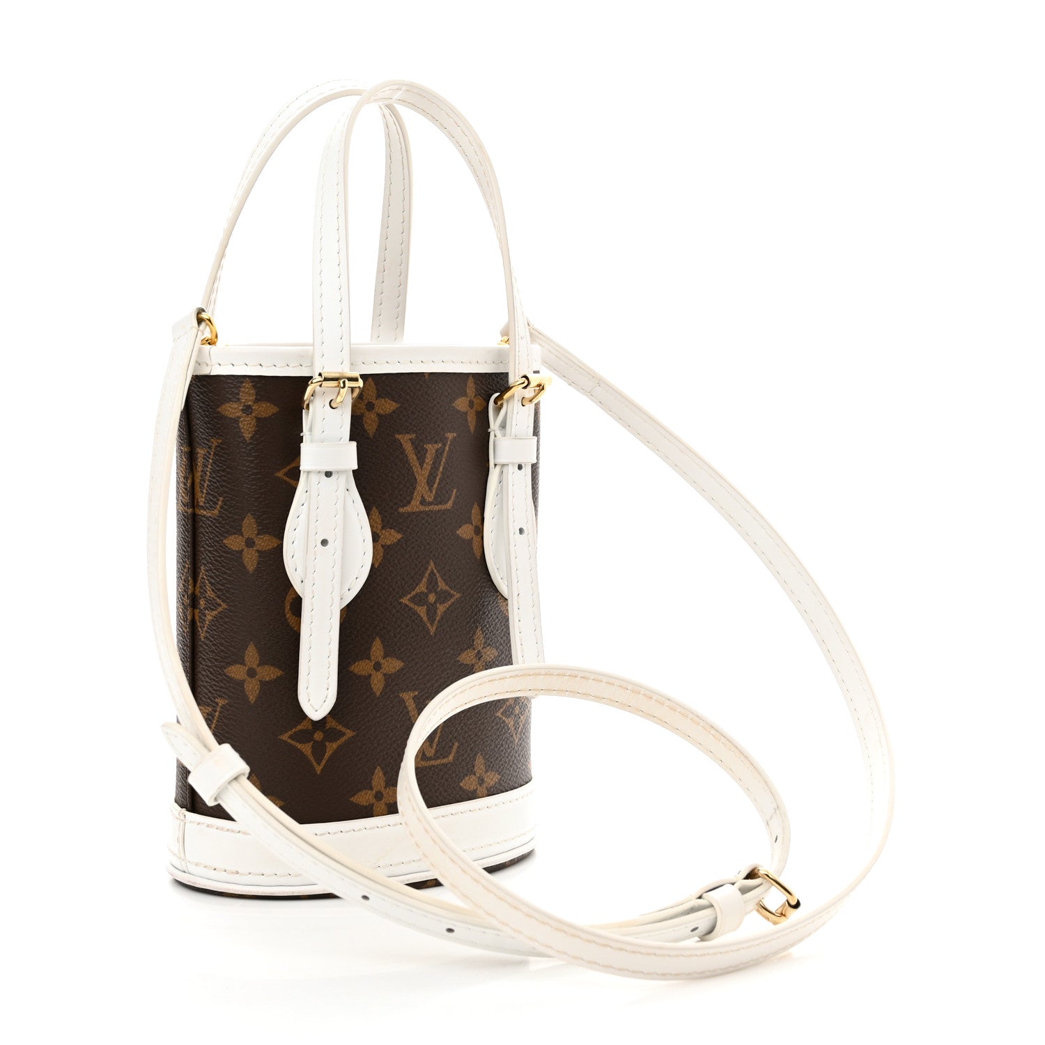 Louis Vuitton Monogram LV Match Nano Bucket Bag White 4 of 11