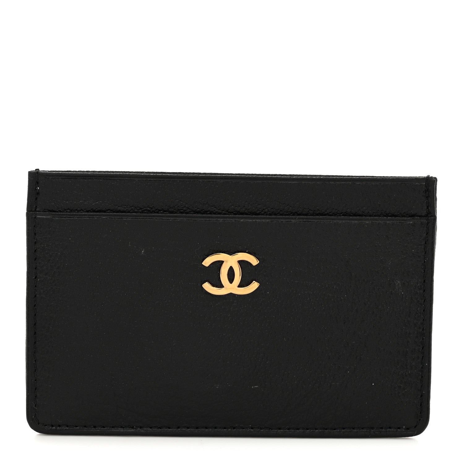 Chanel Goatskin CC Card Holder Black 1 of 9