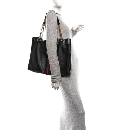 Gucci Calfskin Large Rajah Chain Tote Black 2 of 11