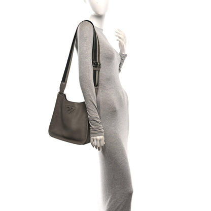 Prada Vitello Daino Soft Hobo Messenger Bag Argilla 2 of 10