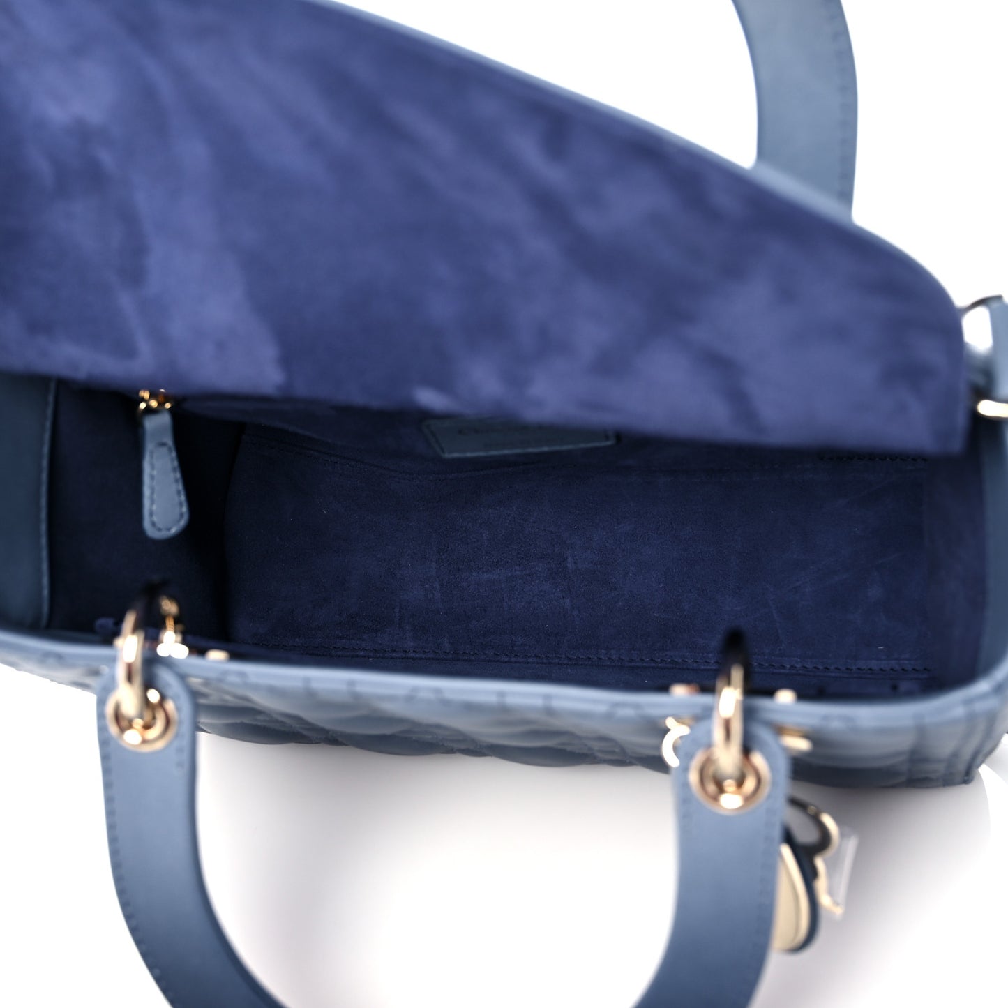 Lambskin Cannage Gradient Medium Lady Dior Blue