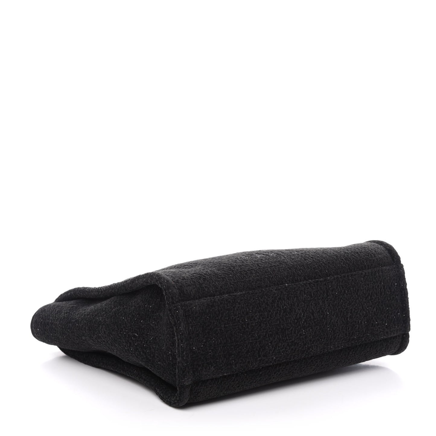 Lurex Boucle Mini Deauville Tote Black
