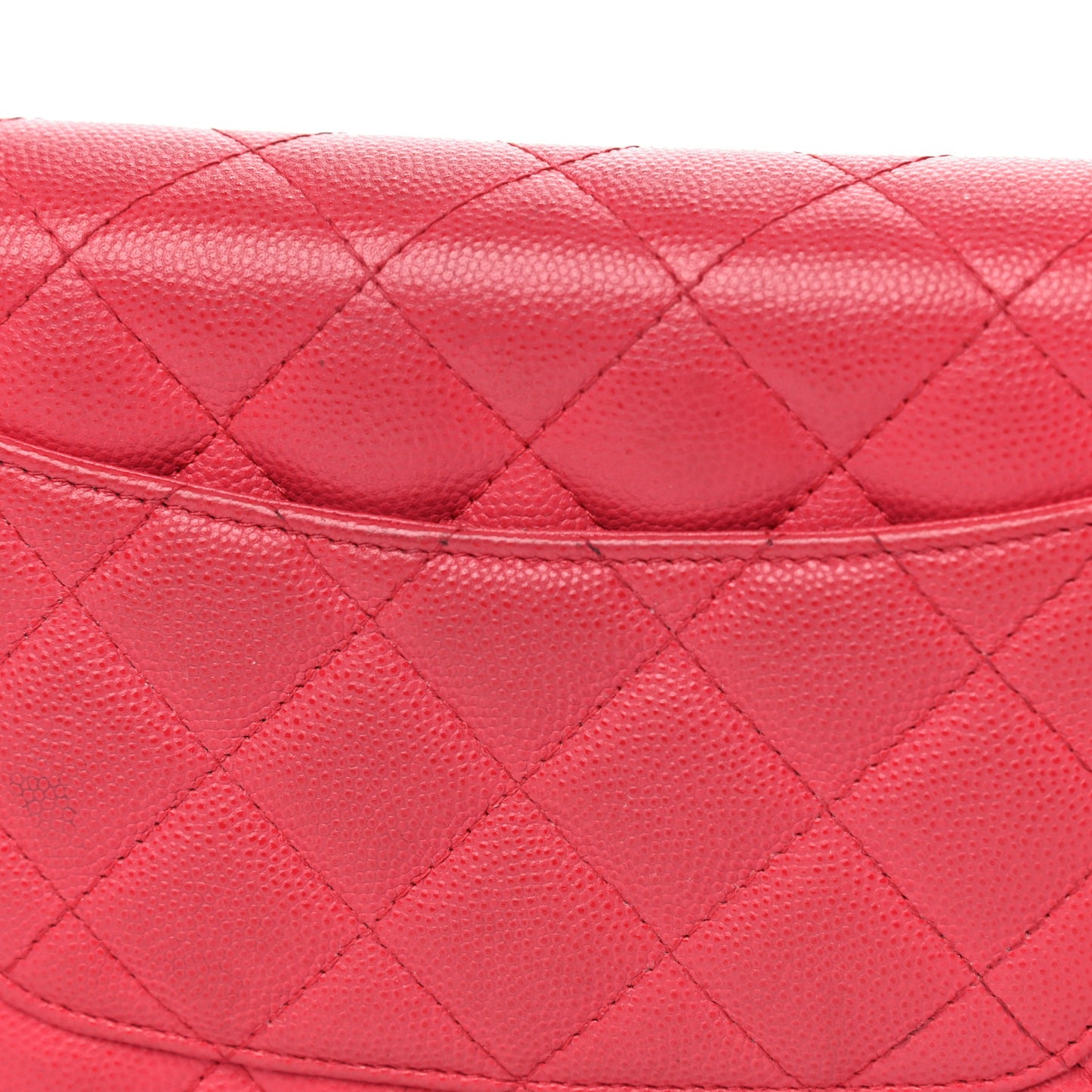 Caviar Quilted Wallet On Chain WOC Dark Pink