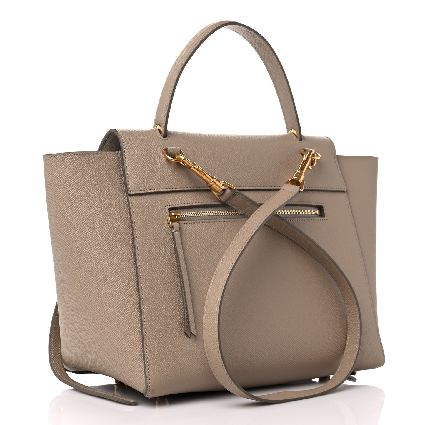 Grained Calfskin Mini Belt Bag Light Taupe