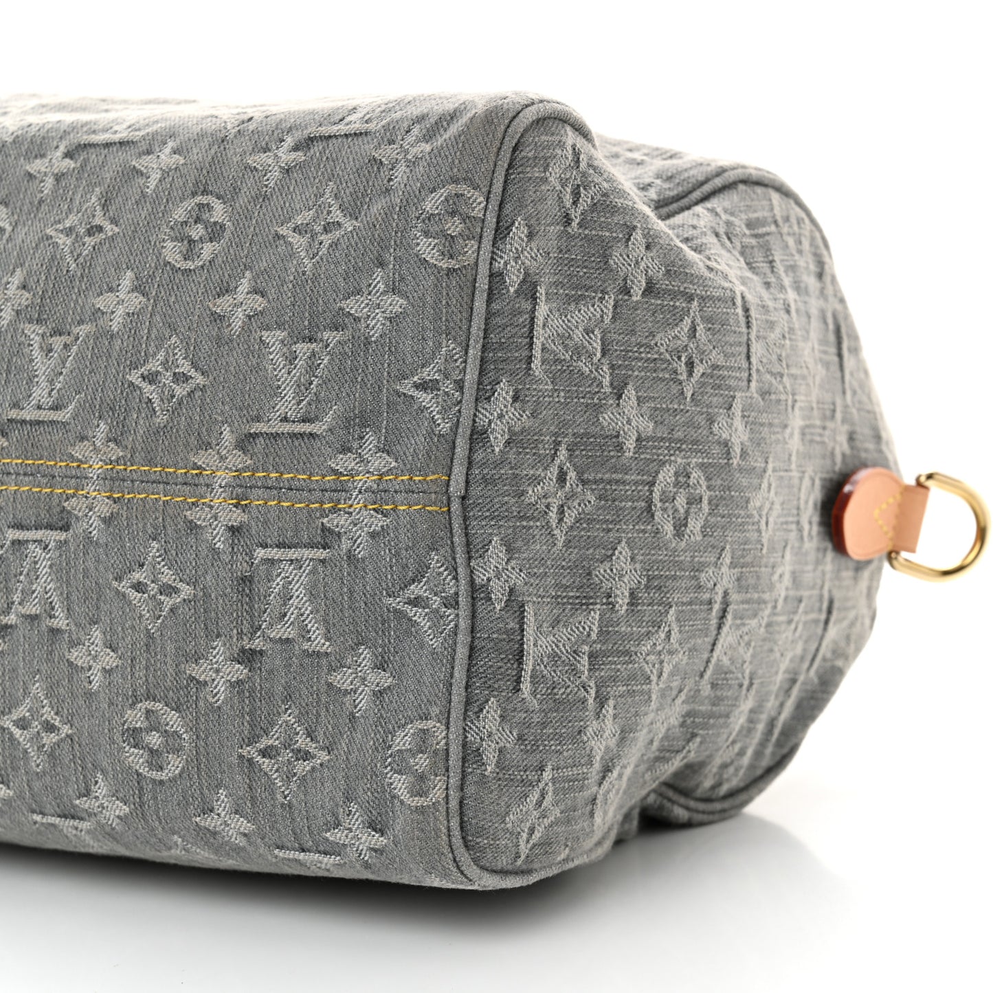 Monogram Denim Speedy Soft 30 Washed Gray