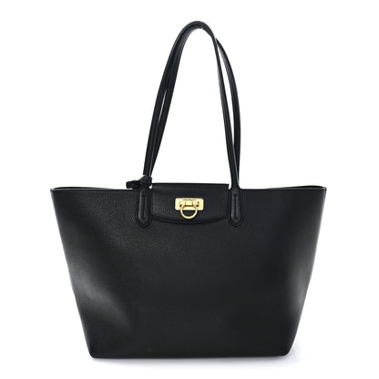 Salvatore Ferragamo Calfskin Travel Tote Black 1 of 10