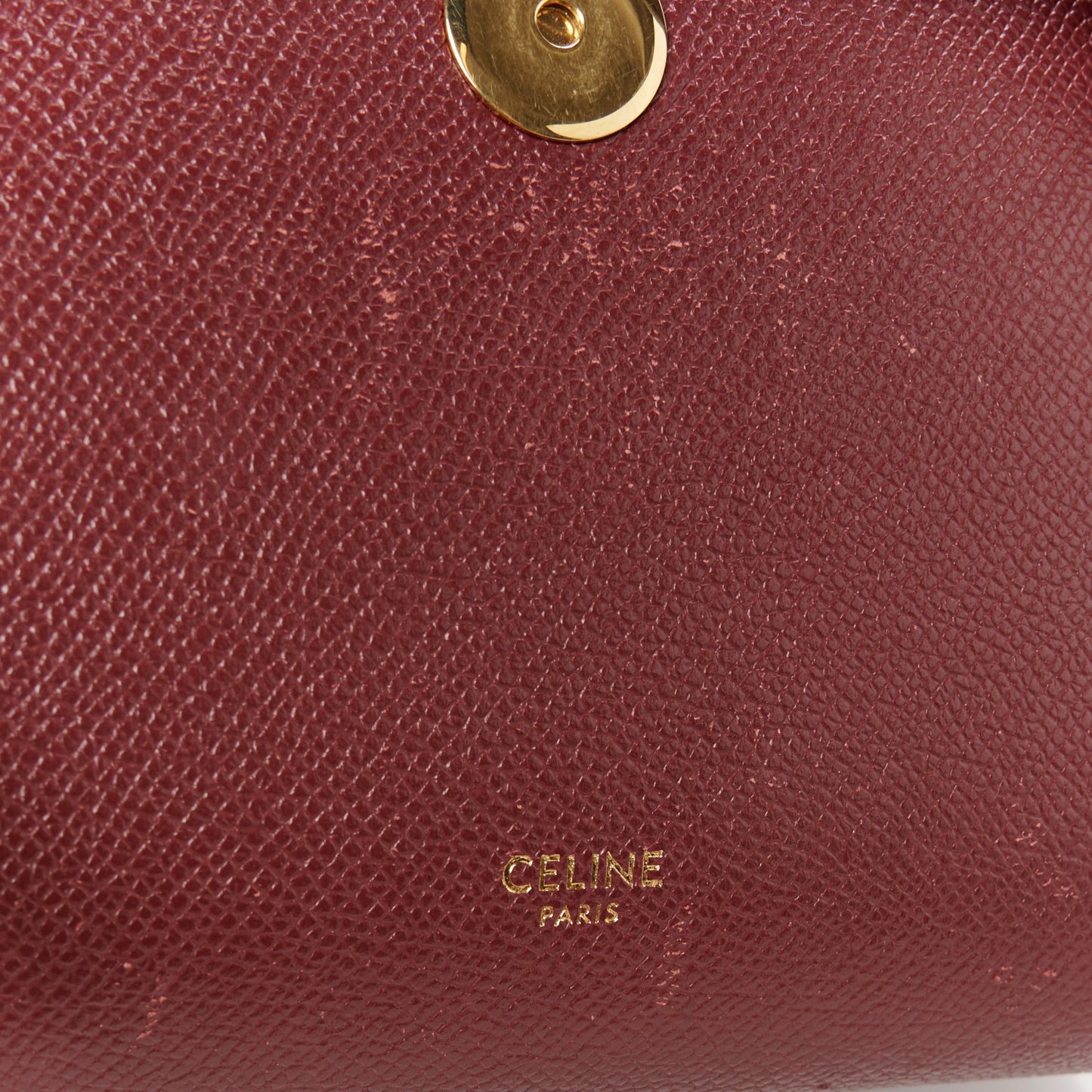 Grained Calfskin Nano Belt Bag Light Burgundy