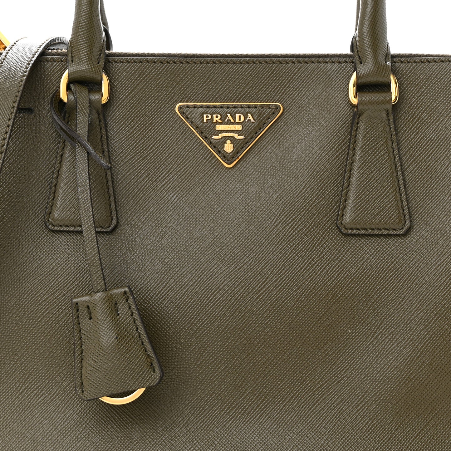 Saffiano Small Galleria Double Zip Tote Militare