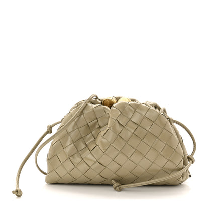 Bottega Veneta Patent Intrecciato The Mini Pouch Travertine 1 of 10