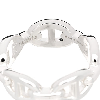 Hermes Sterling Silver PM Chaine d'Ancre Enchainee Band Ring  54 7 4 of 7