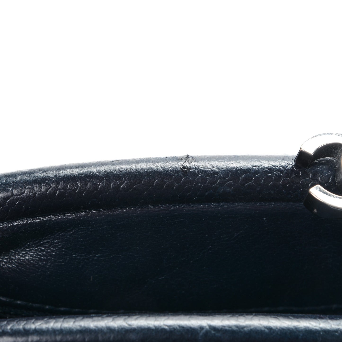 Caviar Quilted Timeless Clutch Navy