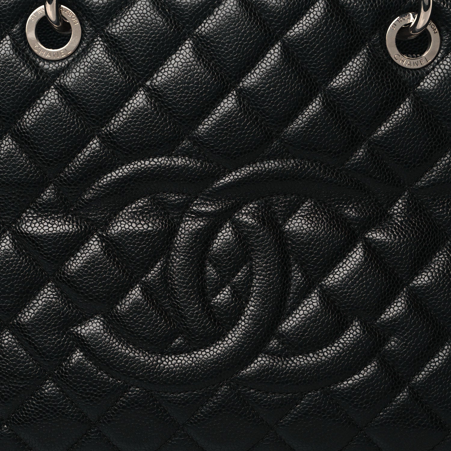 Chanel Caviar Quilted XL Grand Shopping Tote GST Black 8 of 12
