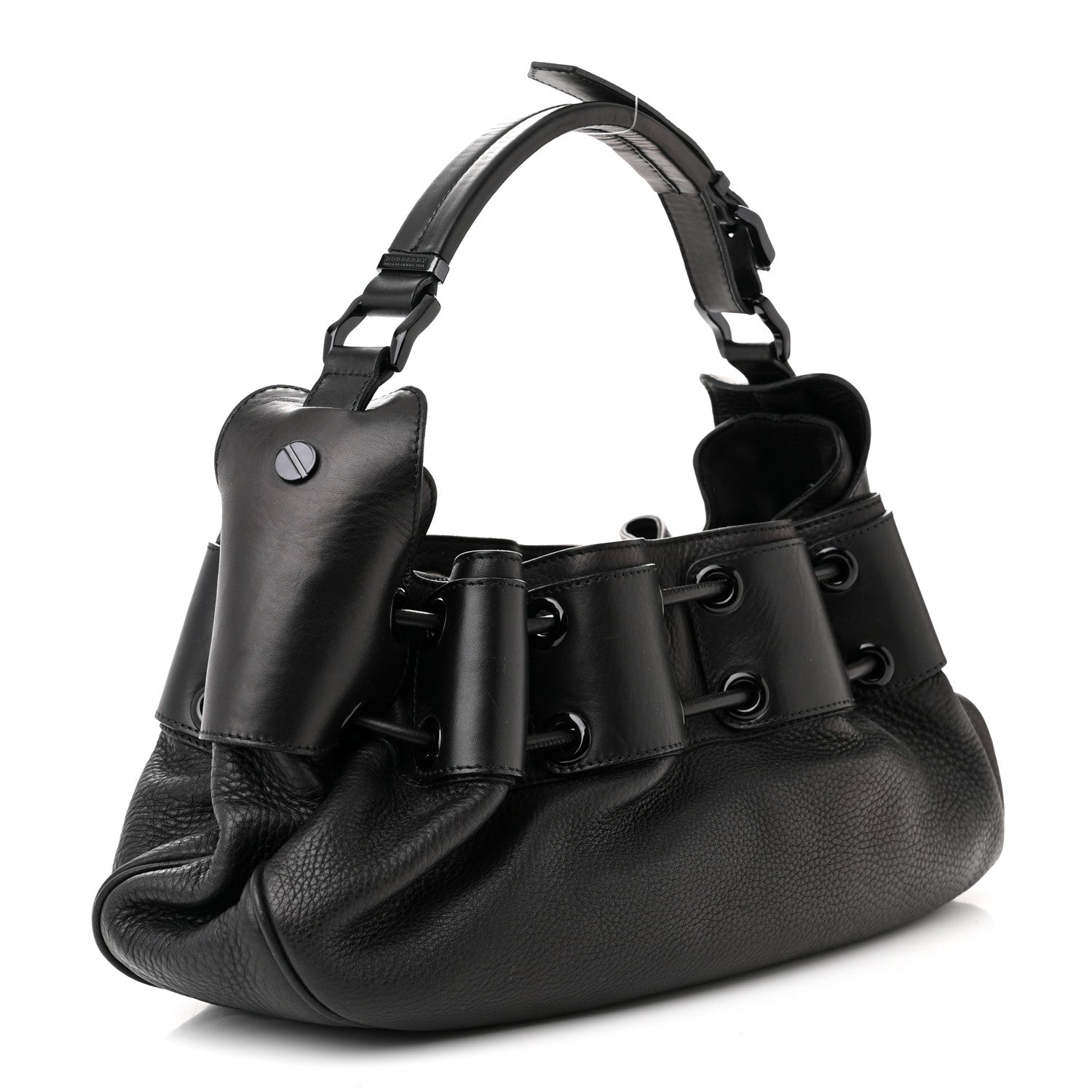 Burberry Prorsum Leather Warrior Hobo Black 3 of 12