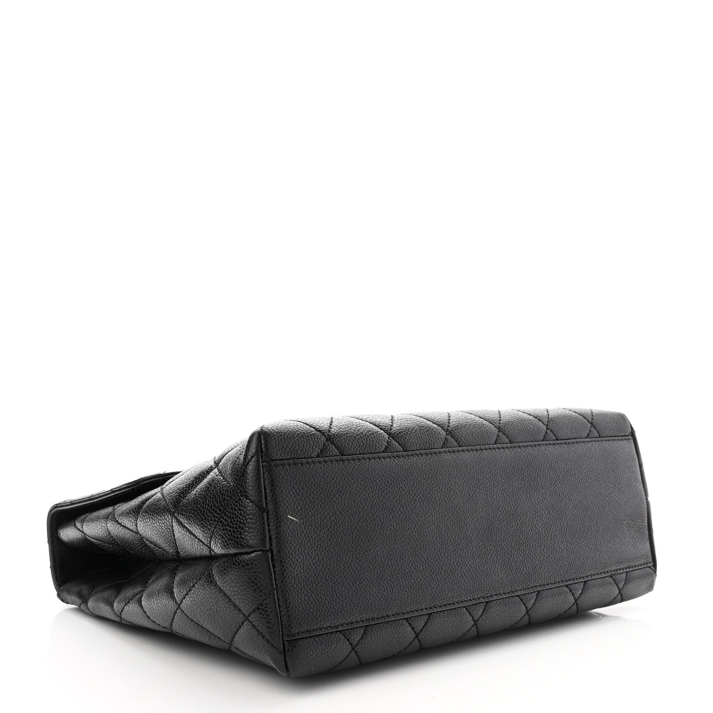 Caviar Quilted Jumbo Kelly Flap Black