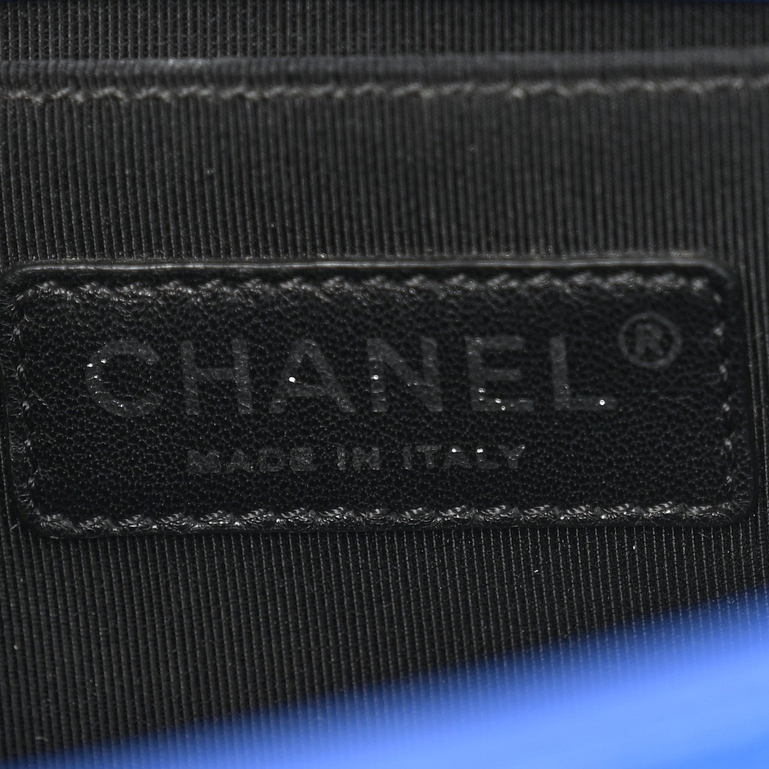 Chanel Patent Calfskin Quilted Medium Plexiglass Boy Flap Blue 6 of 13