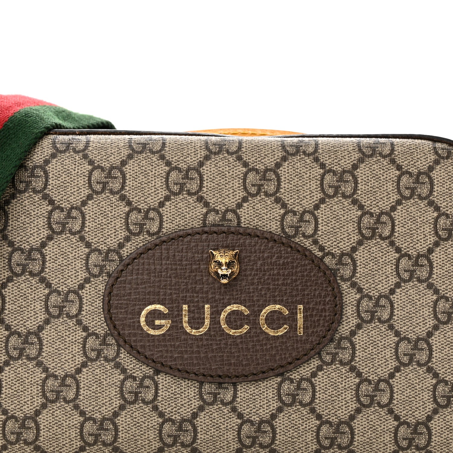 Gucci GG Supreme Monogram Web Neo Vintage Shoulder Bag Beige New Acero Crop 8 of 10