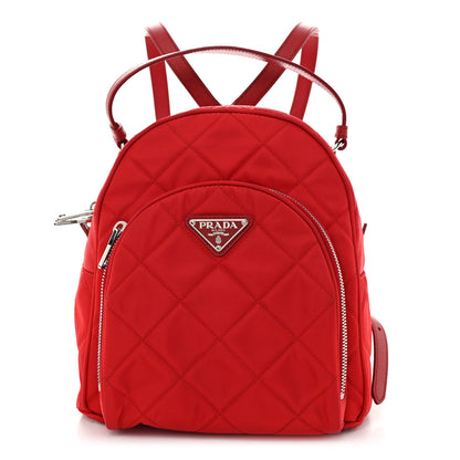 Prada Nylon Tessuto Impuntu Quilted Backpack Rosso 1 of 9