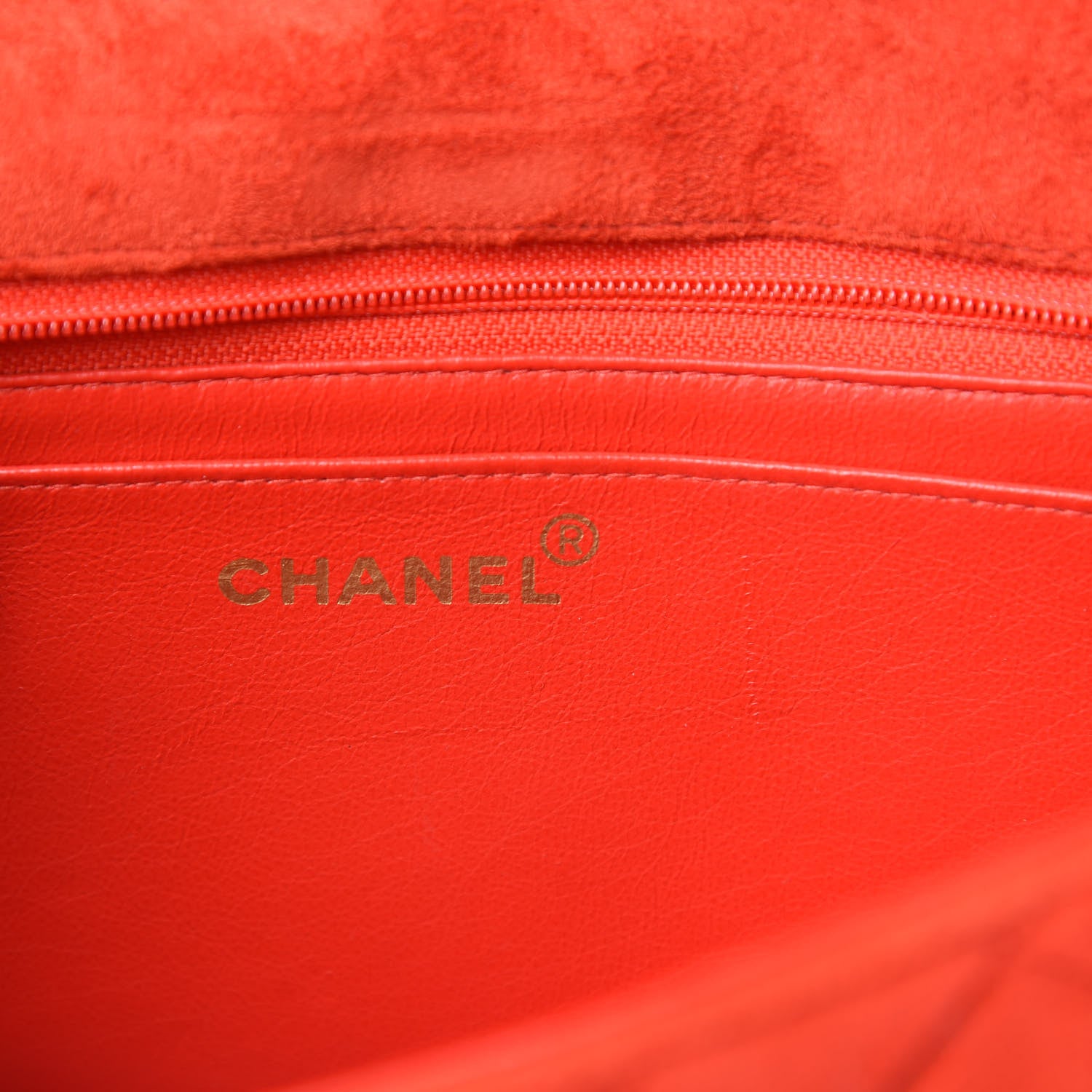 Chanel Suede Quilted Medium Single Flap Red 6 of 13