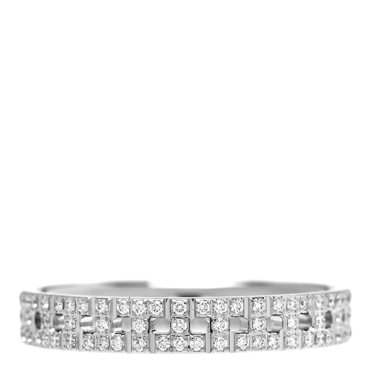Tiffany 18K White Gold Diamond T True Narrow Band Ring 56 7.5 3 of 4