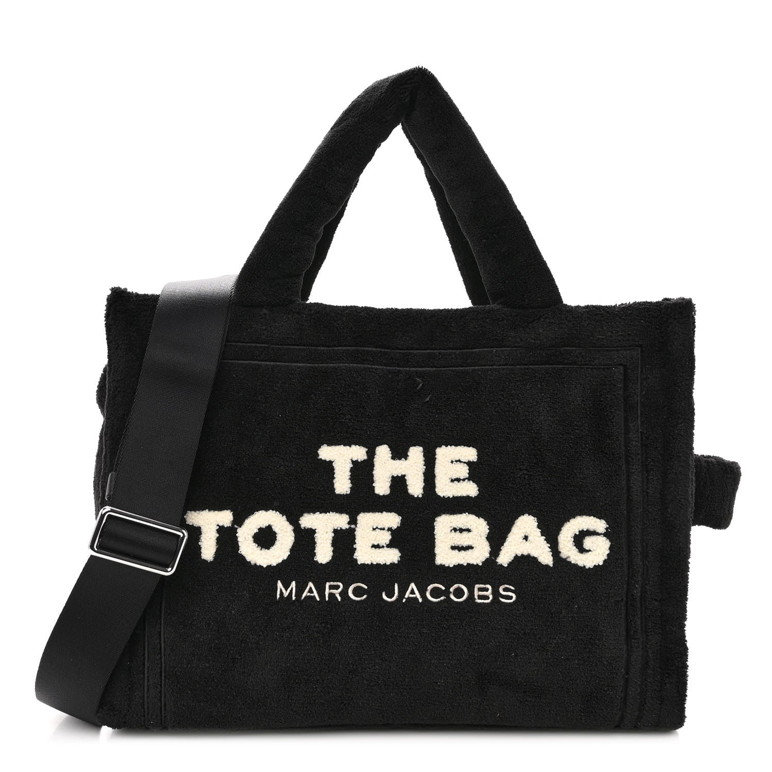 Marc Jacobs Polyester Medium Terry Tote Bag Black Nickel 1 of 11
