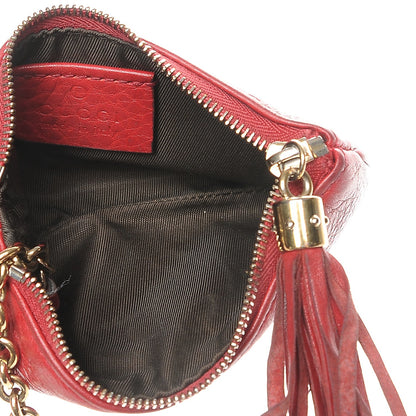Gucci Pebbled Calfskin Soho Key Case Red 5 of 11