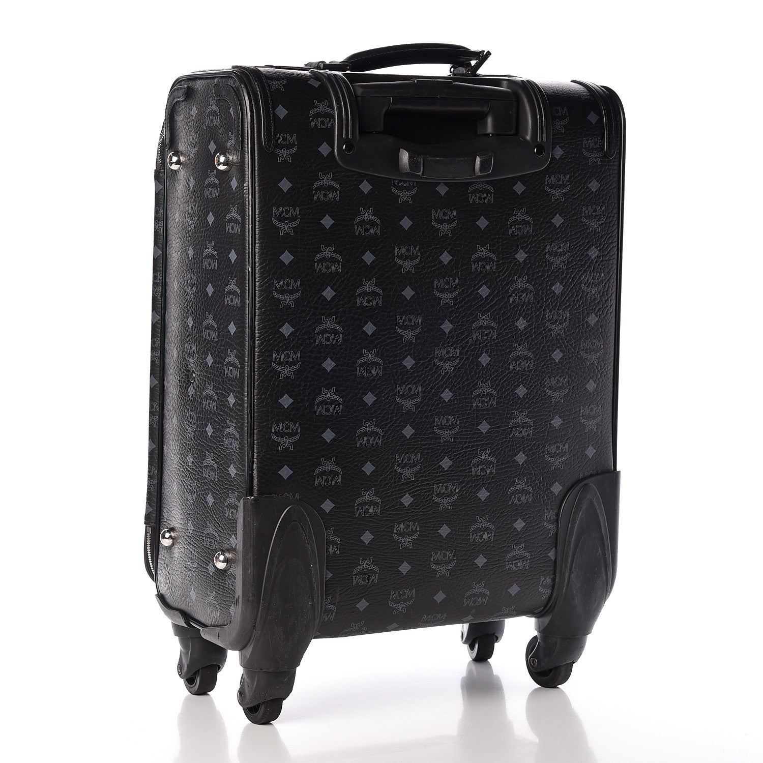 MCM Visetos Small Traveler Trolley Whelled Suitcase Black 4 of 21