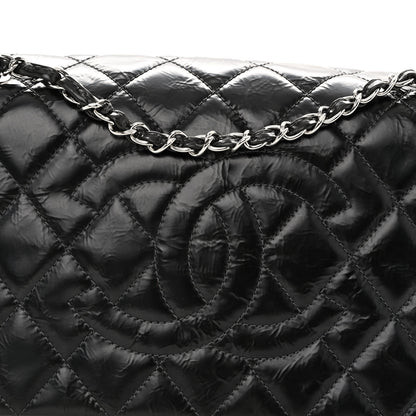 Chanel Glazed Calfskin Quilted CC Single Flap Black 8 of 10