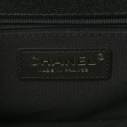 Chanel Caviar Quilted School Memory Small Top Handle Flap Black 6 of 9