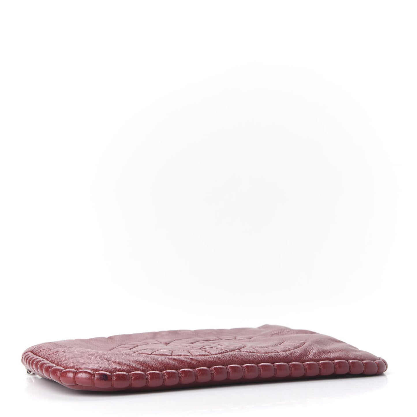 Calfskin On The Bund Pochette Dark Red
