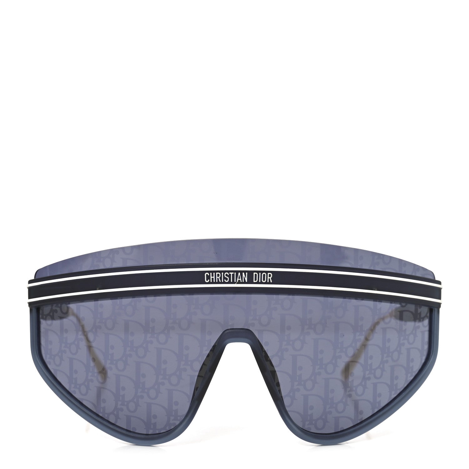 Christian Dior Oblique Mask DiorClub M2U Sunglasses Translucent Blue 2 of 8