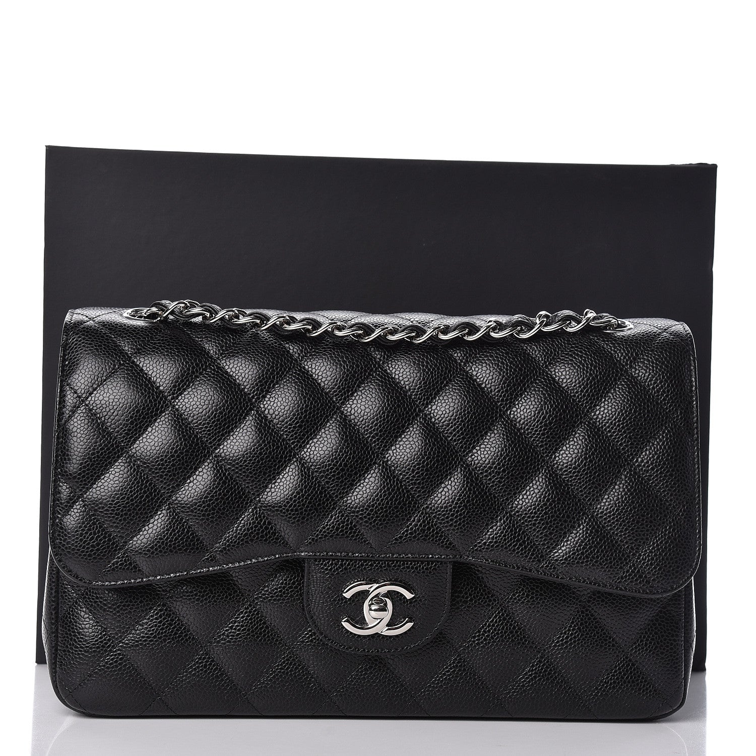 Chanel Caviar Quilted Jumbo Double Flap Black 11 of 11